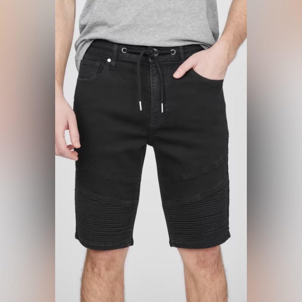 Guess Bradley Moto Denim Shorts